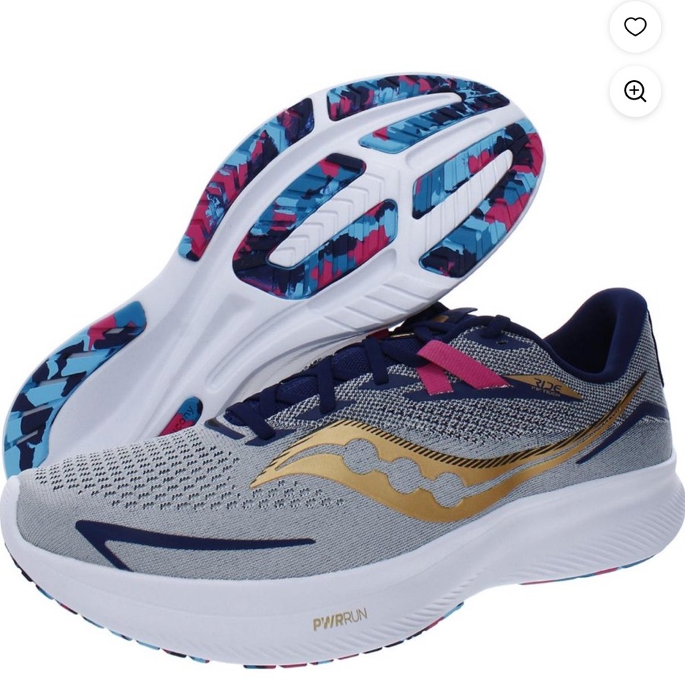 Saucony Men’s Athletic Shoes - Navy, Gold, and Pink - Picture 2 of 9